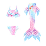 Girls’ Mermaid Tail 3-Piece Swimsuit Set
