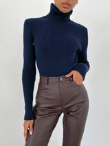 Basic Turtleneck Knitted Sweater