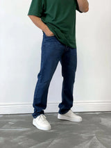Men's High-End Casual Denim Jeans with Medium Wash
