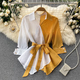 Women's Elegant Striped V-Neck Blouse