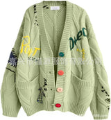 Women’s Oversize V-Neck Knitted Cardigan