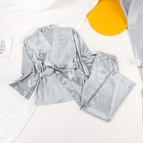 Women’s 100% Silk V-Neck Satin Sleepwear