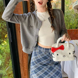 Women’s Open Front Embroidered Knitted Cardigan