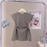Summer Girls' Solid Color Dress