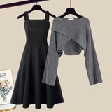 Women’s Two-Piece Knitted Set – Y2K Street Style Outfit for Fall & Winter