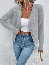 Elegant Beaded Knit Cardigan
