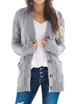 Women’s Oversized White Knitted Plus Size Cardigan