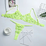 Transparent Floral Underwear Set