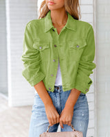 Women Long Sleeved Casual Denim Jacket for autumn season