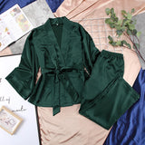Women’s 100% Silk V-Neck Satin Sleepwear