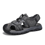 Men's Elastic Reel Leather Slippers