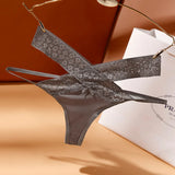 Low-Waisted Ice Silk Seamless Thong