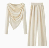 Loose Straight Leg Pants Set