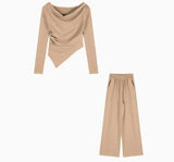 Loose Straight Leg Pants Set