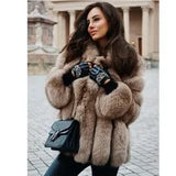 Women’s Faux Fur Long Jacket