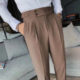 Men’s High Waist Slim Fit Trousers