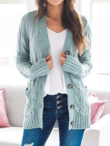 Women’s Oversized White Knitted Plus Size Cardigan