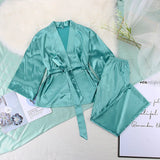 Women’s 100% Silk V-Neck Satin Sleepwear