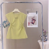 Summer Girls' Solid Color Dress