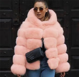 Women’s Plus Size Faux Fur Fox Jacket