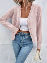 Elegant Beaded Knit Cardigan