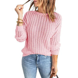 Women’s Crew Neck Long-Sleeve Pullover Sweater