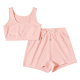 Women's Croptop Two-Piece Set