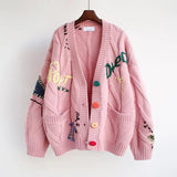 Women’s Oversize V-Neck Knitted Cardigan