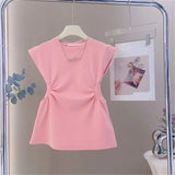 Summer Girls' Solid Color Dress