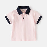 Short Sleeve Solid Color Polo Shirt for Boys