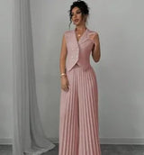 Women's V-Neck Sleeveless 2-Piece Set