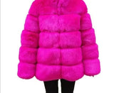 Women’s Plus Size Faux Fur Fox Jacket