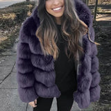 Women’s Plus Size Faux Fur Fox Jacket