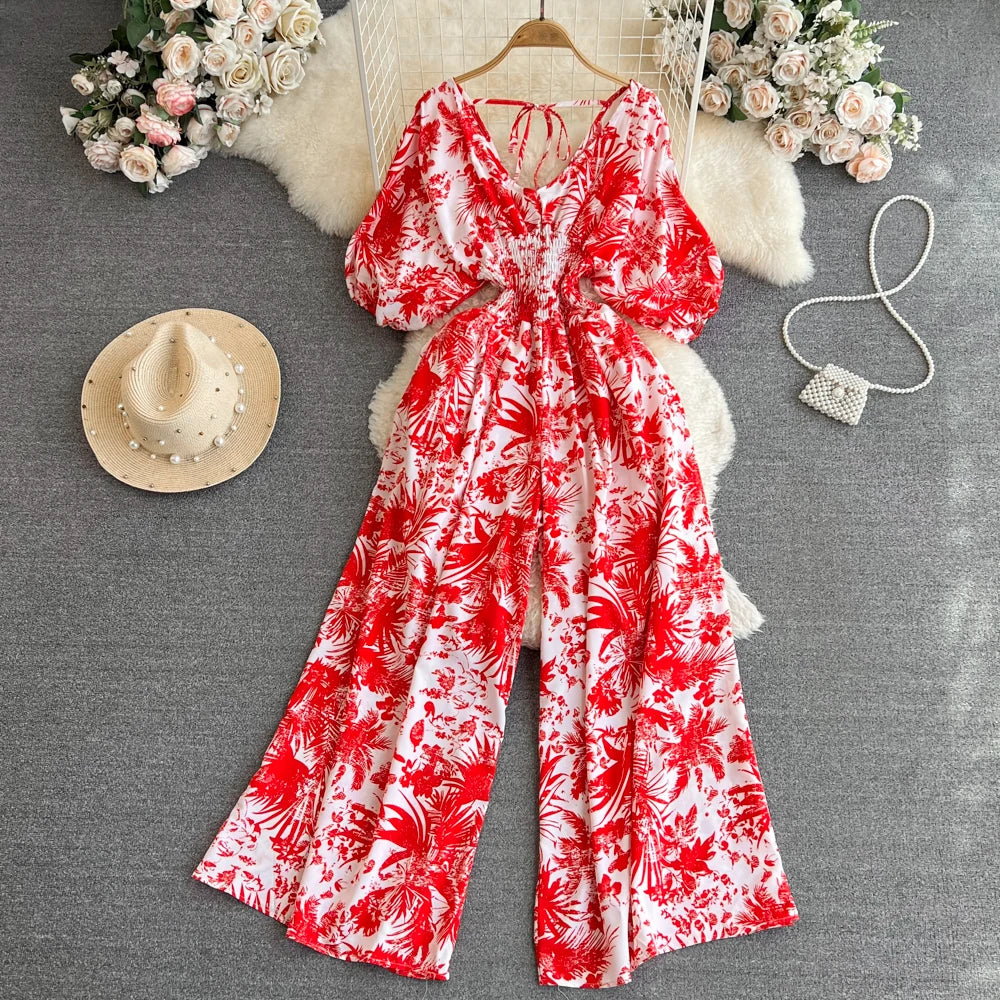 Floral Chiffon Jumpsuit