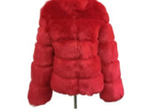 Women’s Plus Size Faux Fur Fox Jacket