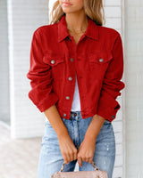Women Long Sleeved Casual Denim Jacket for autumn season