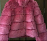 Women’s Plus Size Faux Fur Fox Jacket