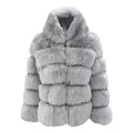 Women’s Plus Size Faux Fur Fox Jacket
