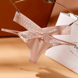 Low-Waisted Ice Silk Seamless Thong