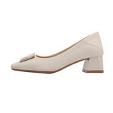 Thick Square Heel Flats