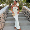Backless Knit Spaghetti Strip Maxi Dress