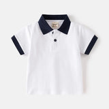 Short Sleeve Solid Color Polo Shirt for Boys