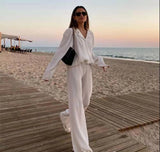 Women’s Corduroy Wrinkled 2-Piece Set