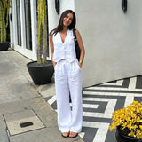 Women’s Cotton Linen Two-Piece Set