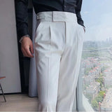 Men’s High Waist Slim Fit Trousers