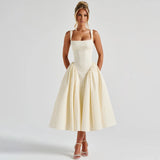 Women's Elegant Sleeveless Plaid Dress